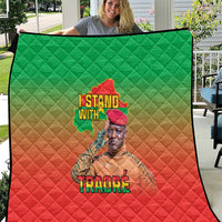 I Stand With Traore Quilt Burkina Faso Flag Map - African Pattern
