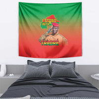 I Stand With Traore Tapestry Burkina Faso Flag Map - African Pattern