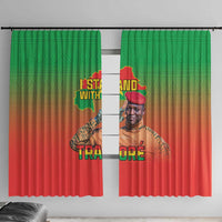 I Stand With Traore Window Curtain Burkina Faso Flag Map - African Pattern