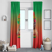 I Stand With Traore Window Curtain Burkina Faso Flag Map - African Pattern