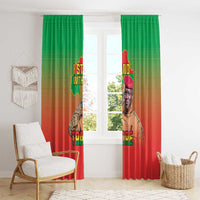 I Stand With Traore Window Curtain Burkina Faso Flag Map - African Pattern
