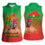 I Stand With Traore Women Sleeveless Polo Shirt Burkina Faso Flag Map - African Pattern
