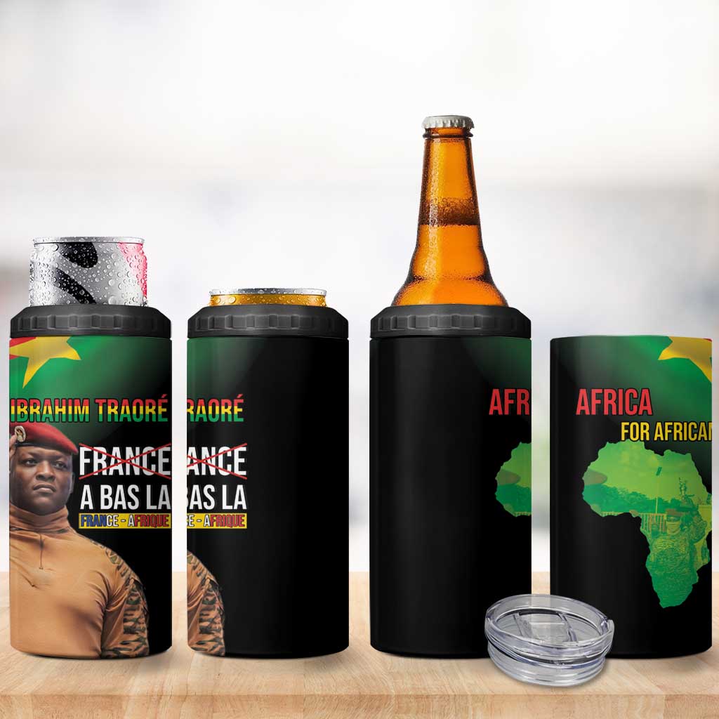Traore Burkina Faso 4 in 1 Can Cooler Tumbler A Bas La France - Afrique
