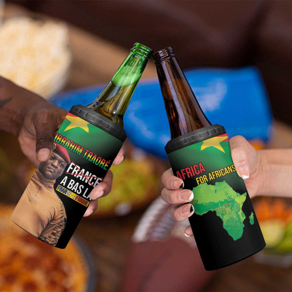 Traore Burkina Faso 4 in 1 Can Cooler Tumbler A Bas La France - Afrique