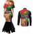 Traore Burkina Faso Couples Matching Mermaid Dress and Long Sleeve Button Shirt A Bas La France - Afrique