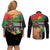 Traore Burkina Faso Couples Matching Off Shoulder Short Dress and Long Sleeve Button Shirt A Bas La France - Afrique