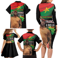 Traore Burkina Faso Family Matching Long Sleeve Bodycon Dress and Hawaiian Shirt A Bas La France - Afrique