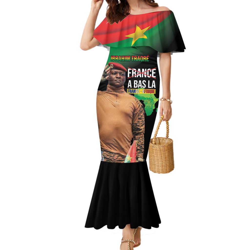 Traore Burkina Faso Family Matching Mermaid Dress and Hawaiian Shirt A Bas La France - Afrique