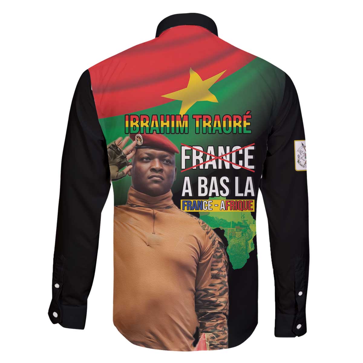 Traore Burkina Faso Family Matching Off The Shoulder Long Sleeve Dress and Hawaiian Shirt A Bas La France - Afrique