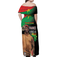 Traore Burkina Faso Family Matching Off Shoulder Maxi Dress and Hawaiian Shirt A Bas La France - Afrique