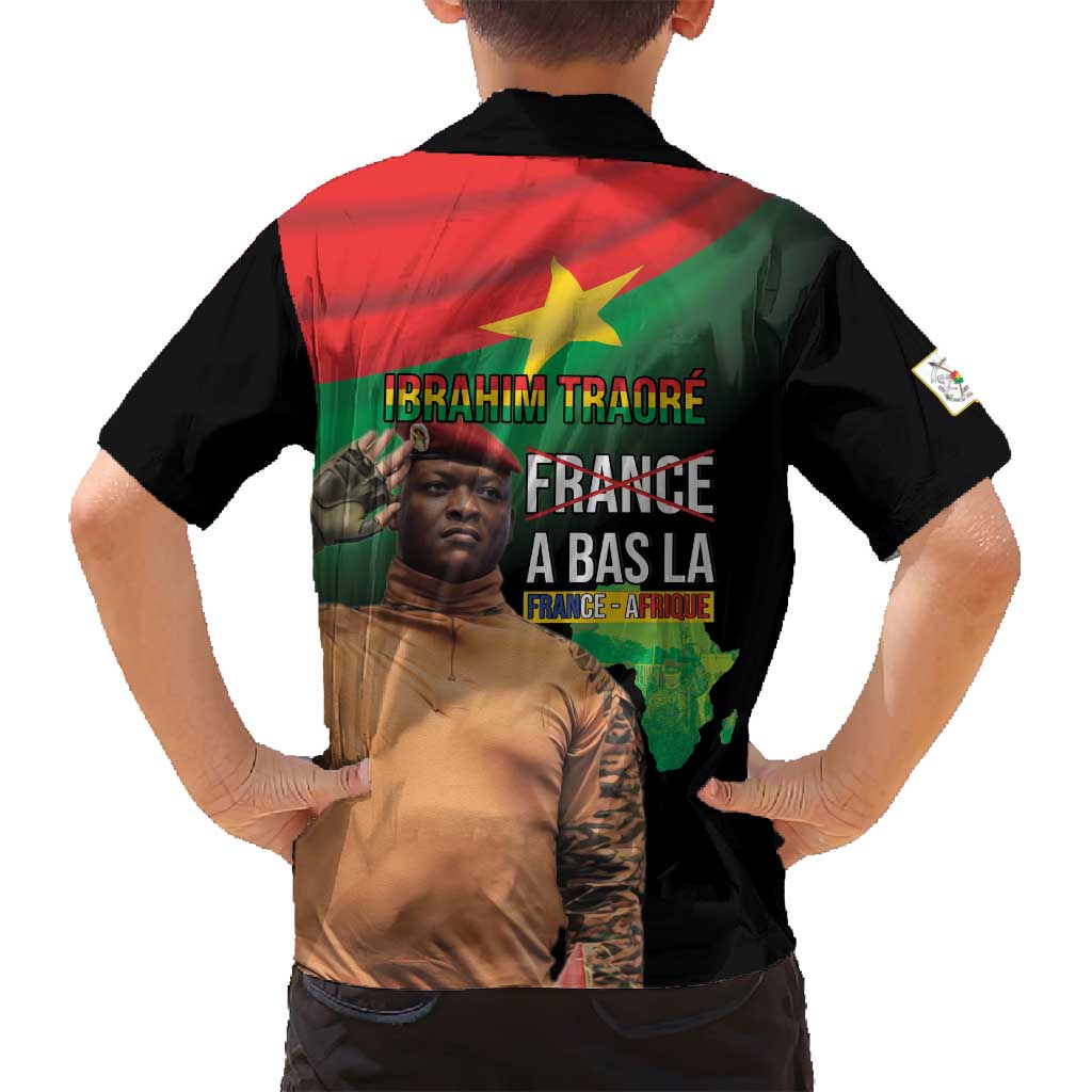 Traore Burkina Faso Family Matching Off Shoulder Short Dress and Hawaiian Shirt A Bas La France - Afrique