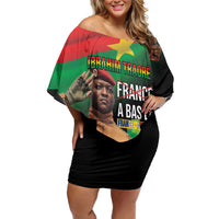 Traore Burkina Faso Family Matching Off Shoulder Short Dress and Hawaiian Shirt A Bas La France - Afrique