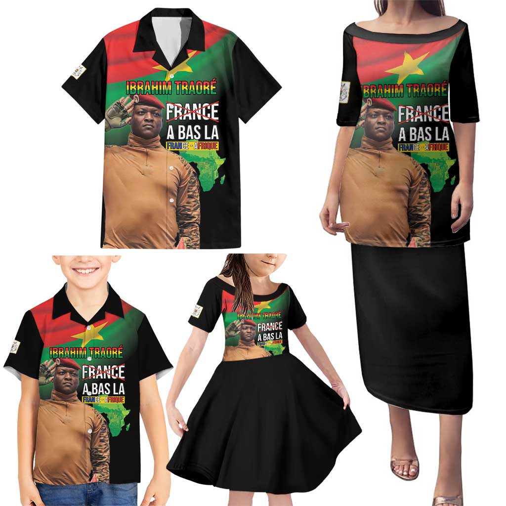 Traore Burkina Faso Family Matching Puletasi and Hawaiian Shirt A Bas La France - Afrique
