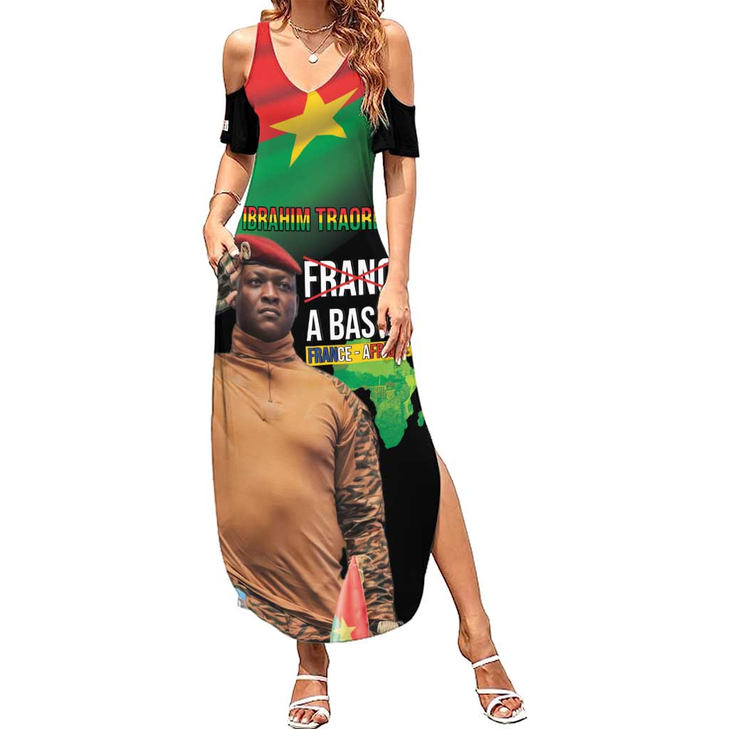 Traore Burkina Faso Family Matching Summer Maxi Dress and Hawaiian Shirt A Bas La France - Afrique