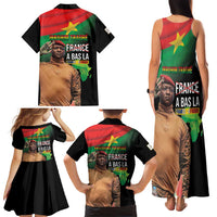 Traore Burkina Faso Family Matching Tank Maxi Dress and Hawaiian Shirt A Bas La France - Afrique