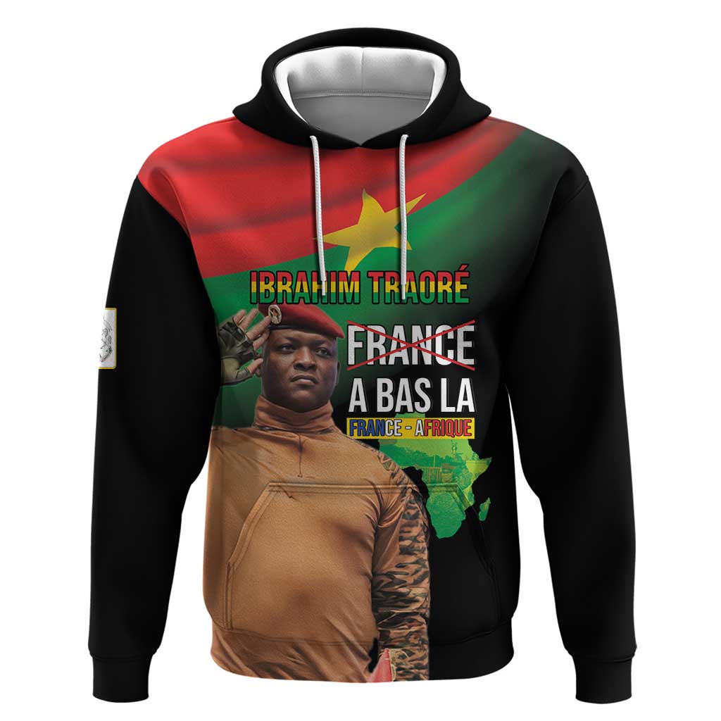 Traore Burkina Faso Hoodie A Bas La France - Afrique