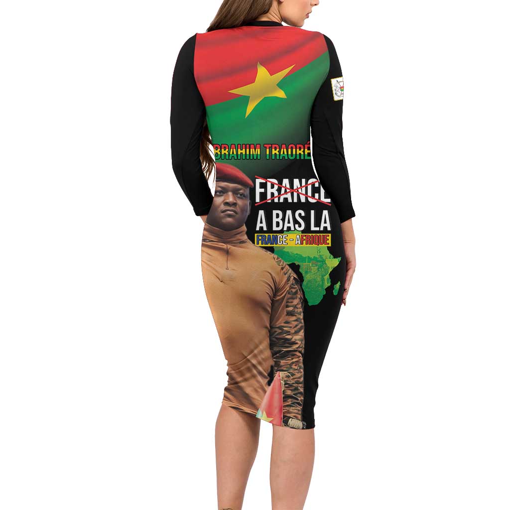 Traore Burkina Faso Long Sleeve Bodycon Dress A Bas La France - Afrique