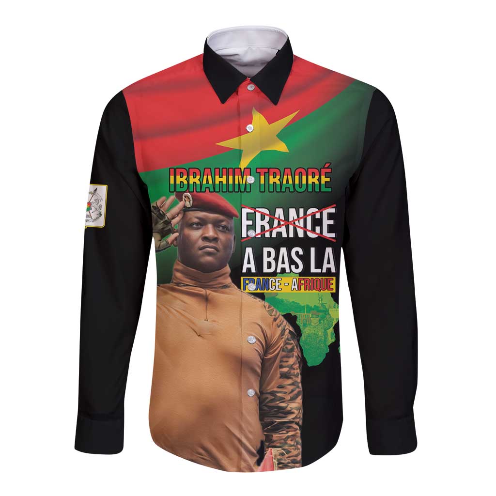 Traore Burkina Faso Long Sleeve Button Shirt A Bas La France - Afrique