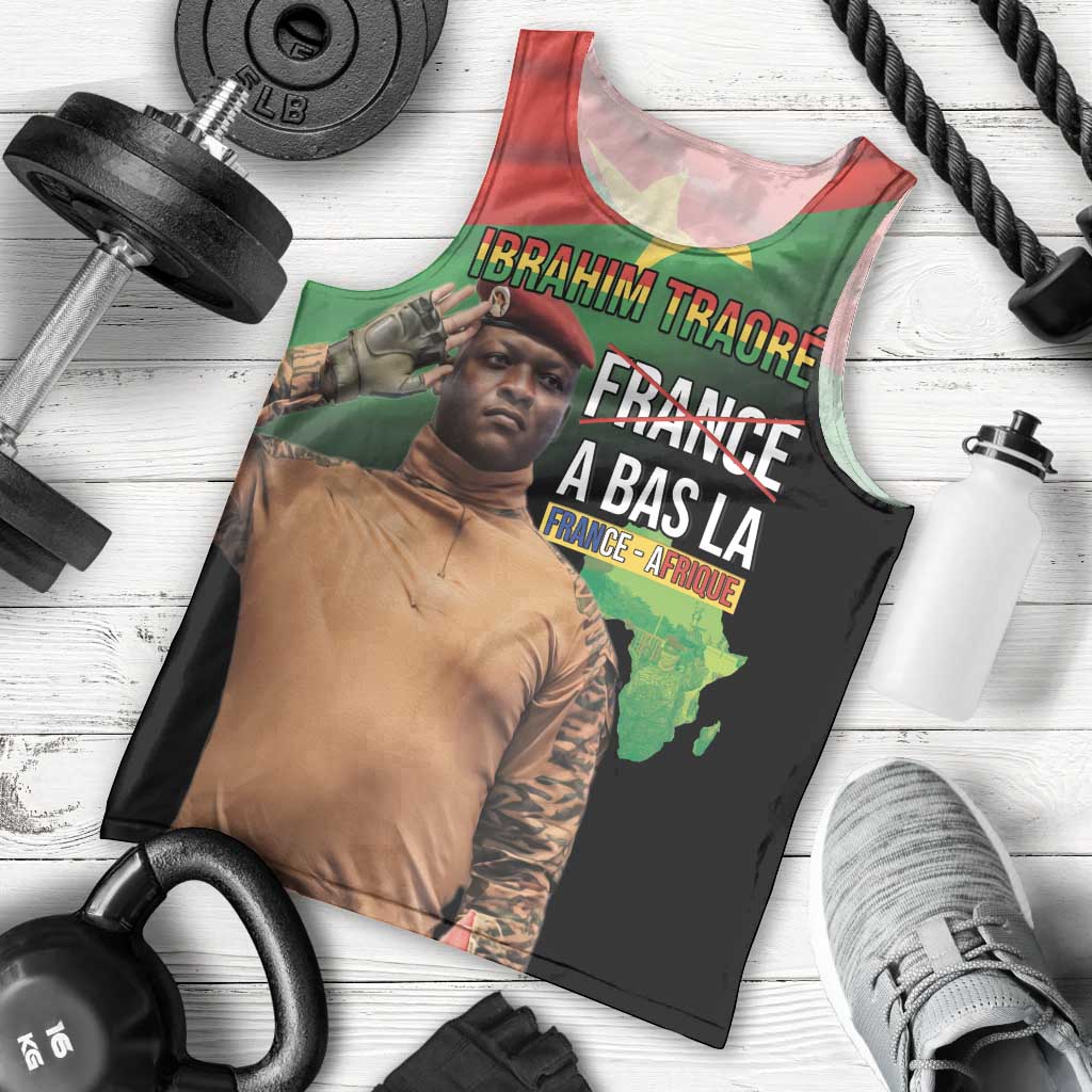 Traore Burkina Faso Men Tank Top A Bas La France - Afrique