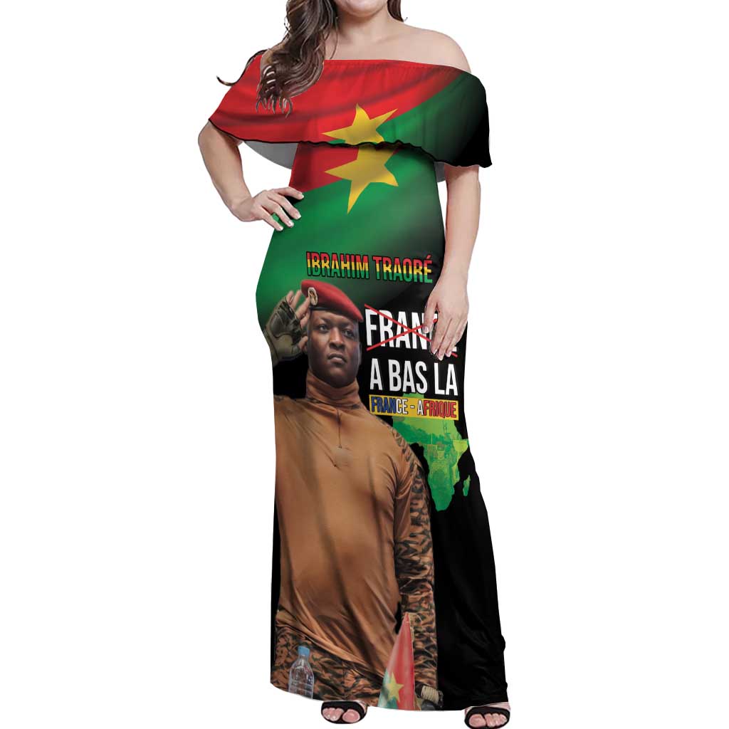 Traore Burkina Faso Off Shoulder Maxi Dress A Bas La France - Afrique