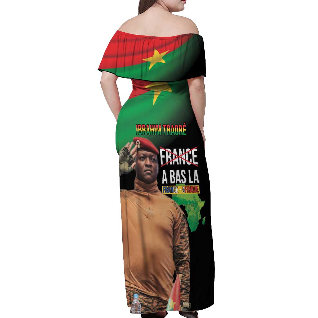 Traore Burkina Faso Off Shoulder Maxi Dress A Bas La France - Afrique