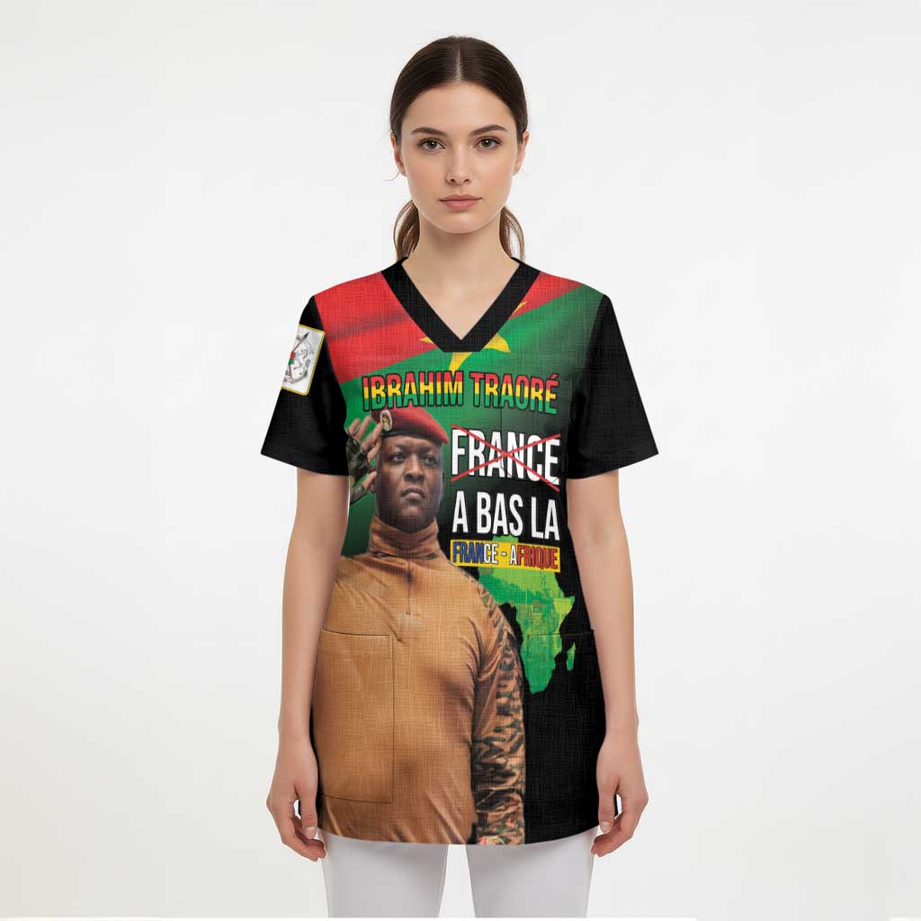 Traore Burkina Faso Scrub Top A Bas La France - Afrique - Wonder Print Shop