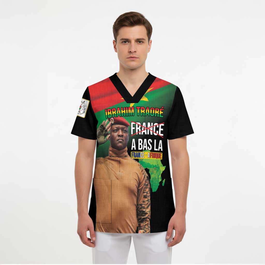 Traore Burkina Faso Scrub Top A Bas La France - Afrique - Wonder Print Shop