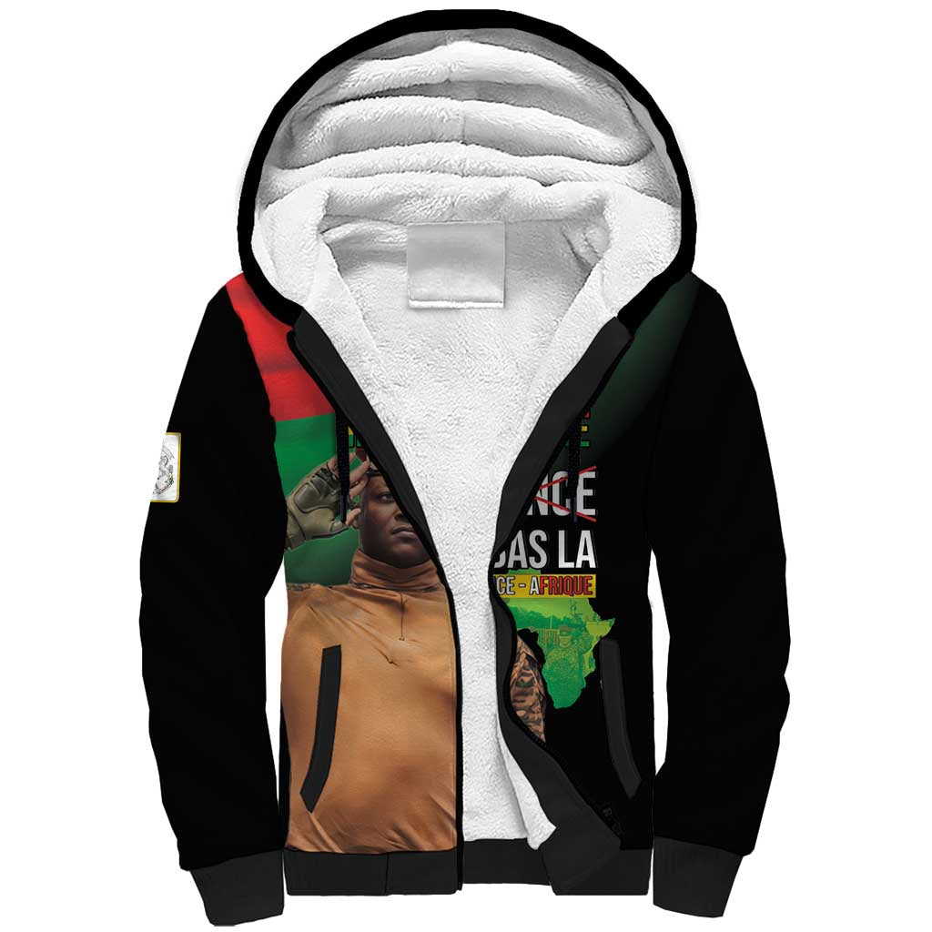 Traore Burkina Faso Sherpa Hoodie A Bas La France - Afrique