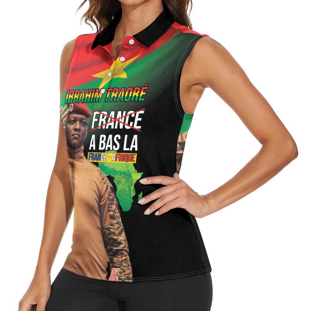 Traore Burkina Faso Women Sleeveless Polo Shirt A Bas La France - Afrique