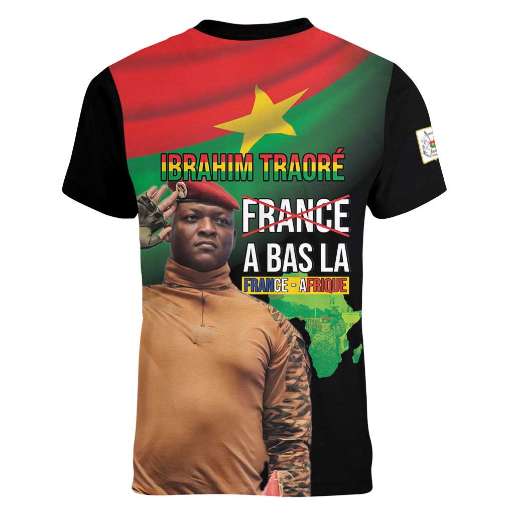 Traore Burkina Faso Women V-Neck T-Shirt A Bas La France - Afrique