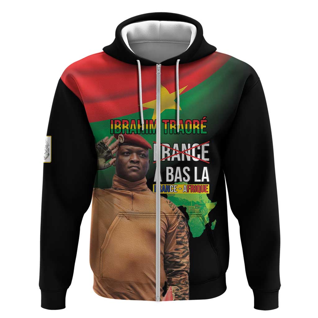 Traore Burkina Faso Zip Hoodie A Bas La France - Afrique