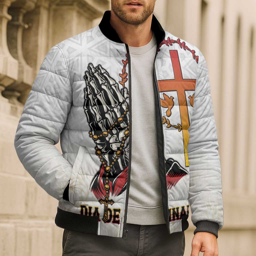 Angola All Souls Day Bomber Puffer Jacket Together in Remembrance - Wonder Print Shop