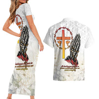 Angola All Souls Day Couples Matching Short Sleeve Bodycon Dress and Hawaiian Shirt Together in Remembrance - Wonder Print Shop