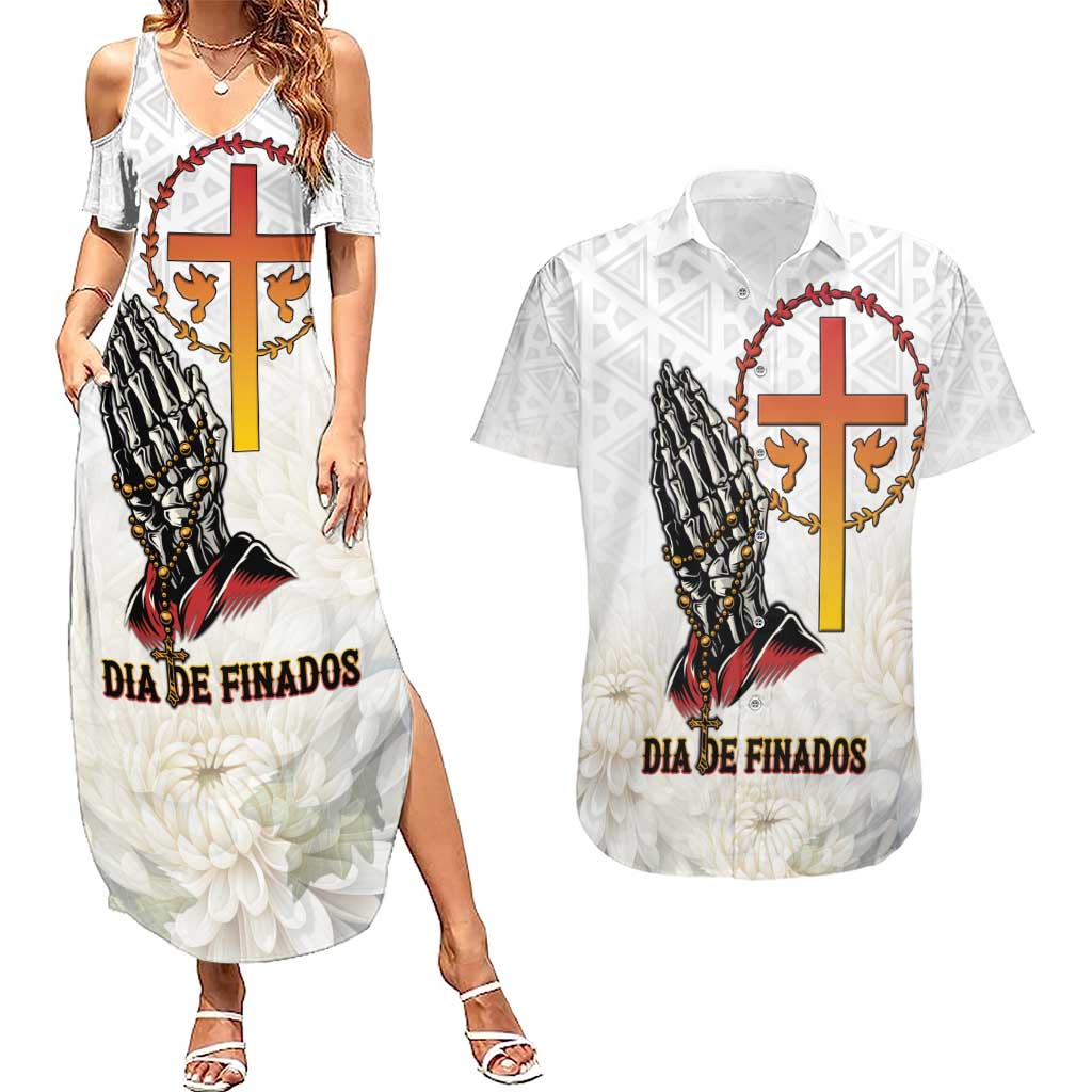 Angola All Souls Day Couples Matching Summer Maxi Dress and Hawaiian Shirt Together in Remembrance - Wonder Print Shop