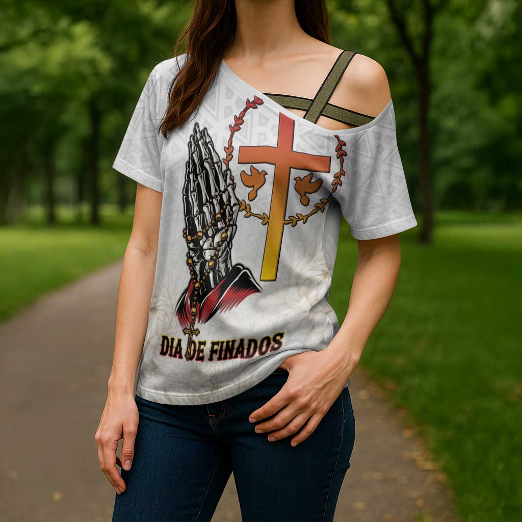 Angola All Souls Day Cross Shoulder Shirt Together in Remembrance - Wonder Print Shop