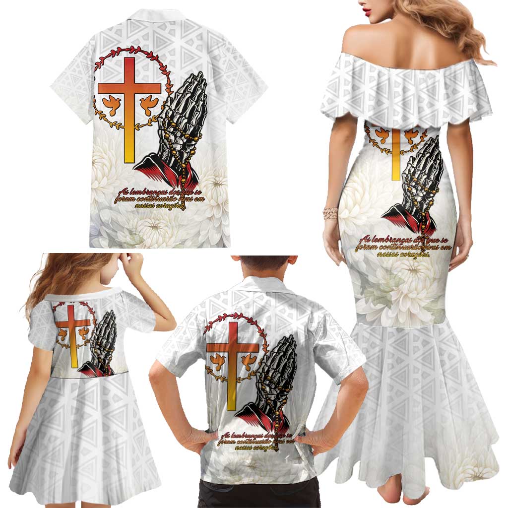 Angola All Souls Day Family Matching Mermaid Dress and Hawaiian Shirt Together in Remembrance - Wonder Print Shop