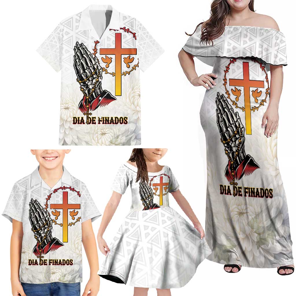 Angola All Souls Day Family Matching Off Shoulder Maxi Dress and Hawaiian Shirt Together in Remembrance - Wonder Print Shop