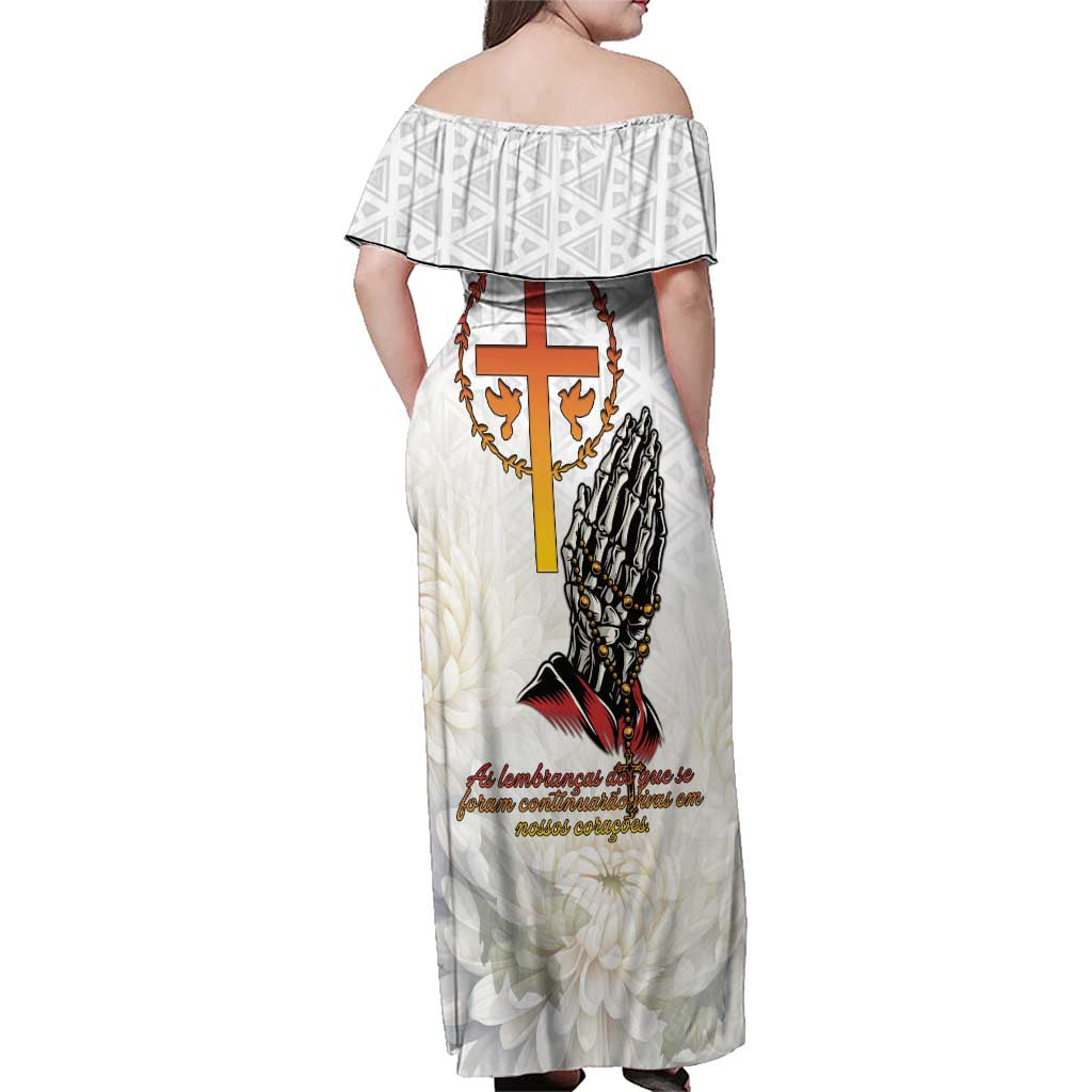 Angola All Souls Day Family Matching Off Shoulder Maxi Dress and Hawaiian Shirt Together in Remembrance - Wonder Print Shop