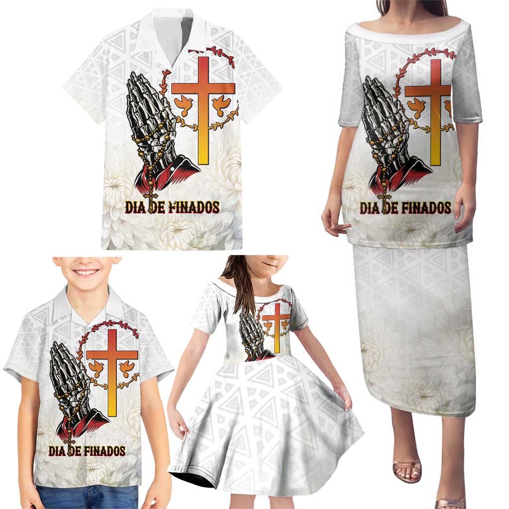 Angola All Souls Day Family Matching Puletasi and Hawaiian Shirt Together in Remembrance - Wonder Print Shop
