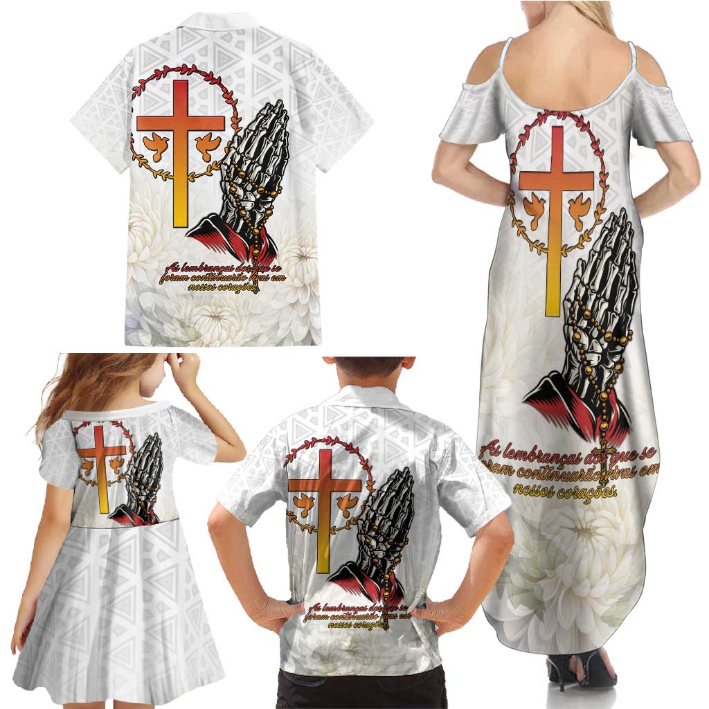 Angola All Souls Day Family Matching Summer Maxi Dress and Hawaiian Shirt Together in Remembrance - Wonder Print Shop
