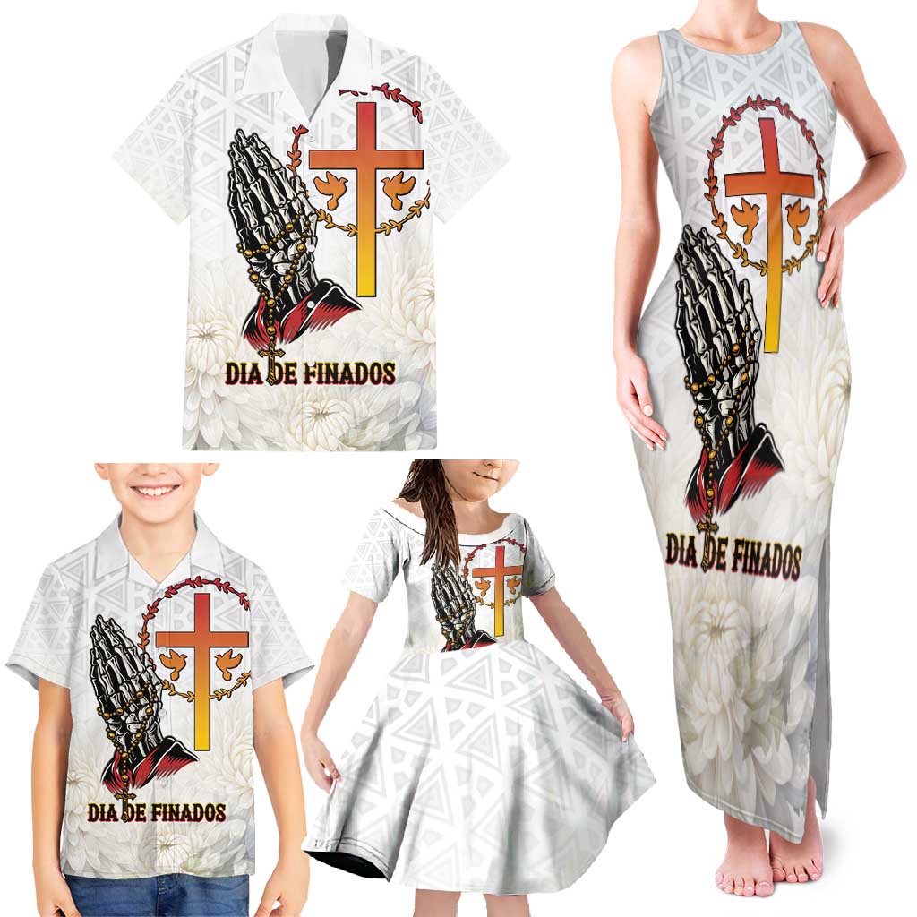 Angola All Souls Day Family Matching Tank Maxi Dress and Hawaiian Shirt Together in Remembrance - Wonder Print Shop