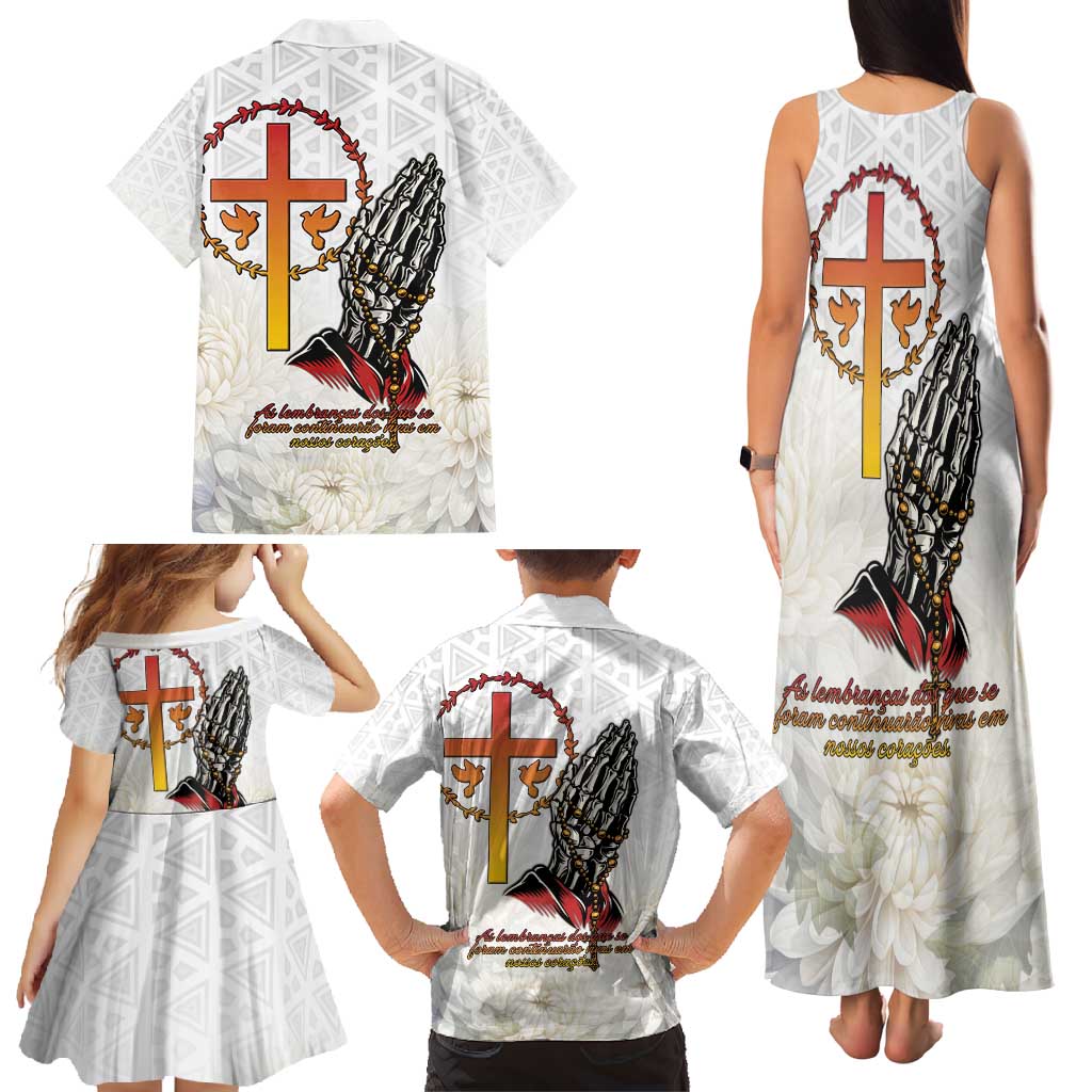 Angola All Souls Day Family Matching Tank Maxi Dress and Hawaiian Shirt Together in Remembrance - Wonder Print Shop