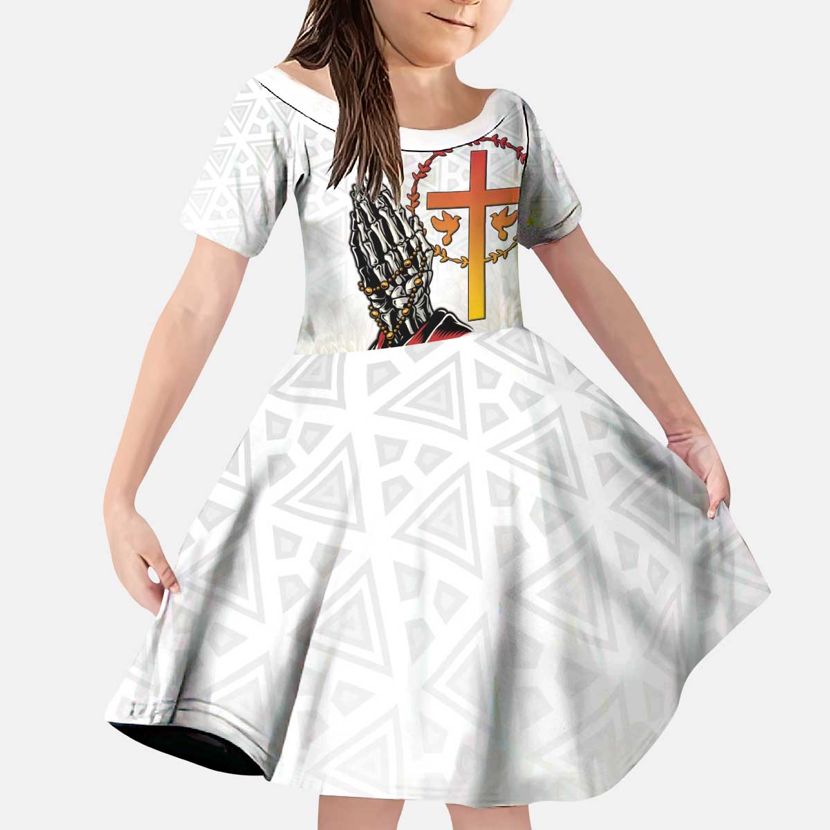 Angola All Souls Day Kid Short Sleeve Dress Together in Remembrance - Wonder Print Shop