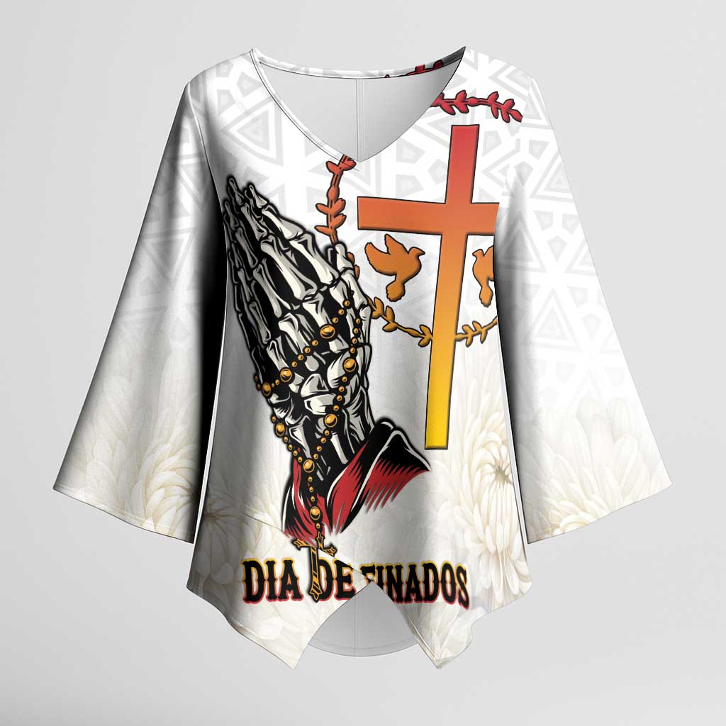 Angola All Souls Day Kimono Sleeve Blouse Together in Remembrance - Wonder Print Shop