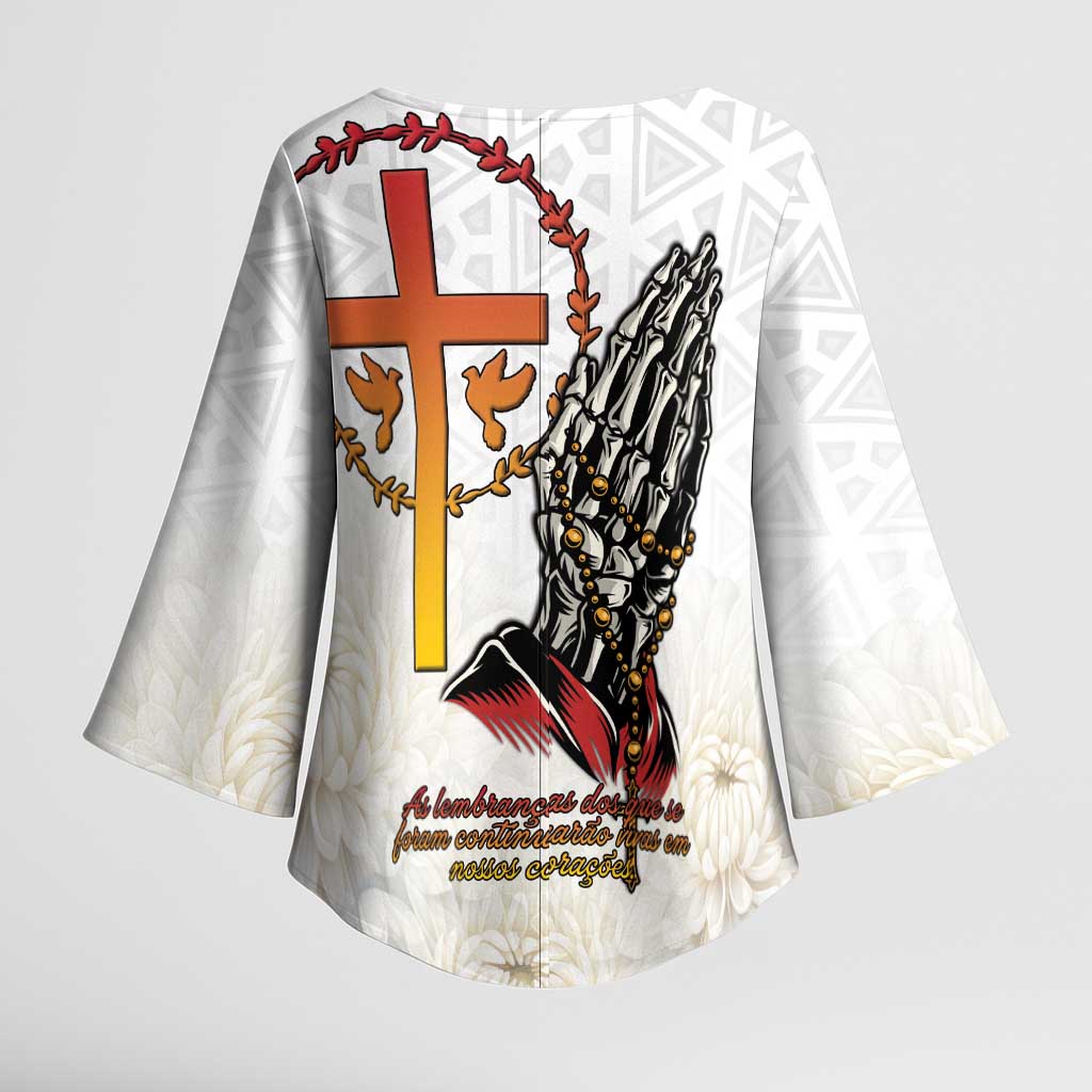 Angola All Souls Day Kimono Sleeve Blouse Together in Remembrance - Wonder Print Shop