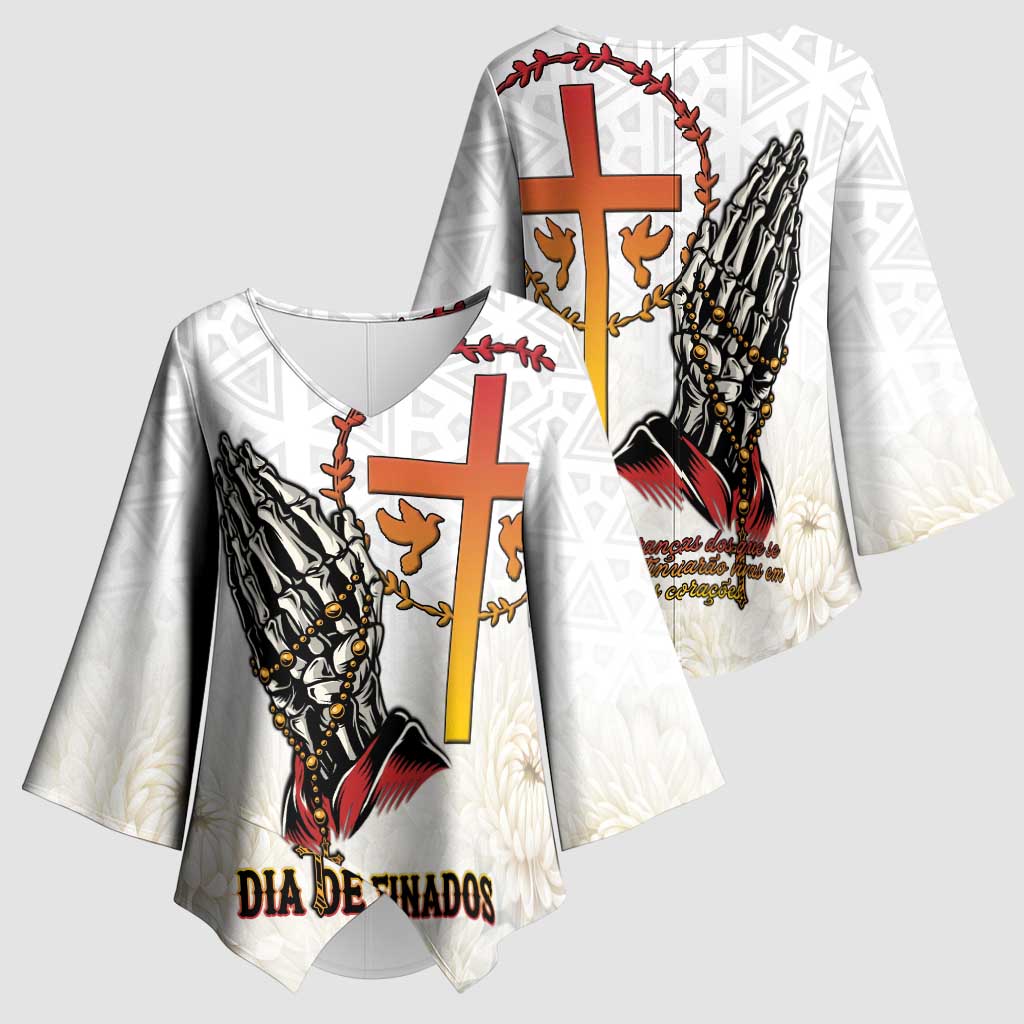 Angola All Souls Day Kimono Sleeve Blouse Together in Remembrance - Wonder Print Shop