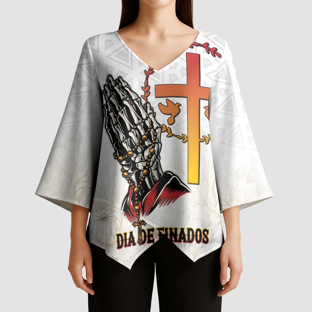 Angola All Souls Day Kimono Sleeve Blouse Together in Remembrance - Wonder Print Shop