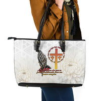 Angola All Souls Day Leather Tote Bag Together in Remembrance - Wonder Print Shop