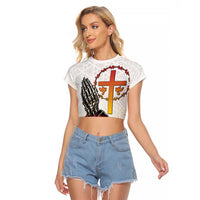 Angola All Souls Day Raglan Cropped T Shirt Together in Remembrance - Wonder Print Shop