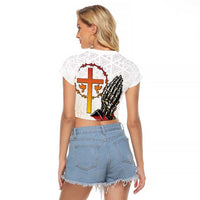 Angola All Souls Day Raglan Cropped T Shirt Together in Remembrance - Wonder Print Shop